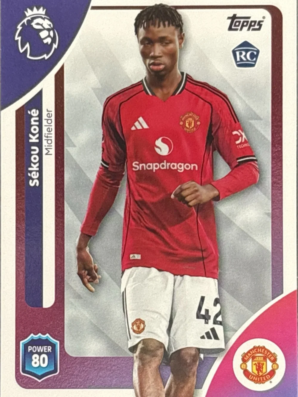 Topps Premier League Manchester United Kone Rookie Card